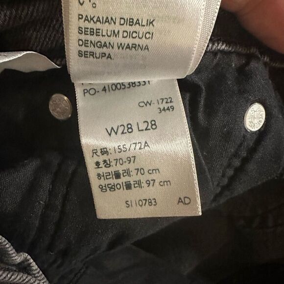 Levi wedgie button fly jeans 28 black - Picture 8 of 12